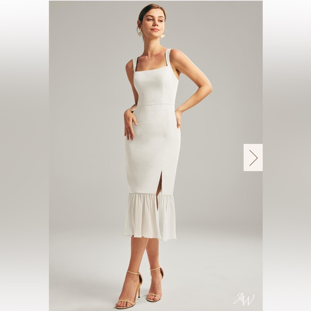 AW Bridal Merbok Ivory Midi Dress